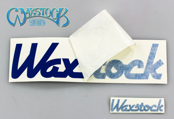 Waxstock 2018 vinyl car sticker (blue)