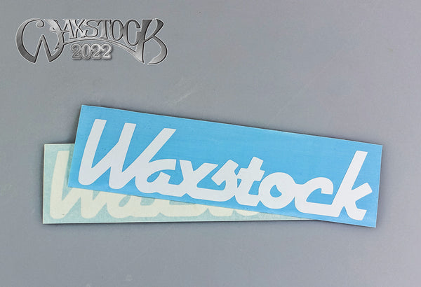 Waxstock 2022 vinyl car sticker (matt white)